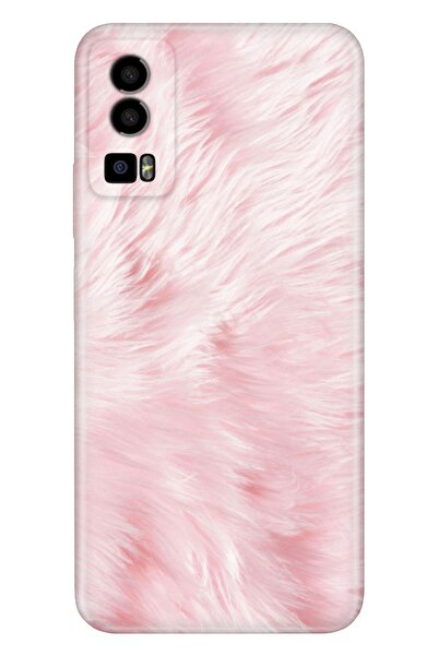 General Mobile Gm 23 - Gm 23 Se Kılıf Silikon Desenli Resimli Pembe Tüy