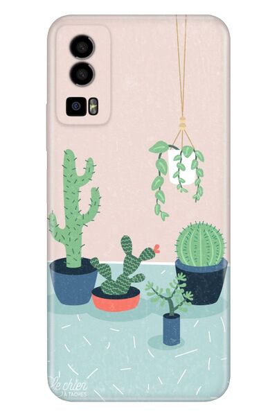 General Mobile Gm 23 - Gm 23 Se Case Silicone Patterned Illustrated Cactus Co