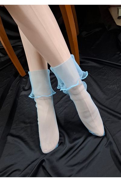 es moda shop Turquoise Salsa - Short Tulle Frilly Socks
