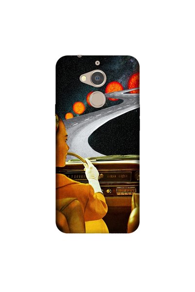 General Mobile Gm 8 Case 0.4mm Laser Cut Silicone Cover Journey to Mars
