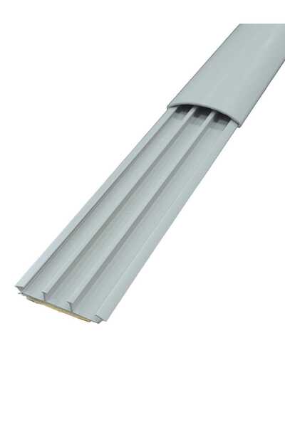 Sert Plastik 50x12 Balık Sırtı Kablo Kanalı Yapışkanlı (gri) 2 Mt.