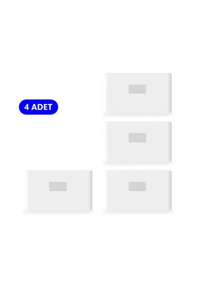 RRULTECH 4 Adet Şarjlı Kablosuz Sensörlü Led Aplik Harekete Duyarlı Dekoratif Duvar Lambası Led Mıknatıslı