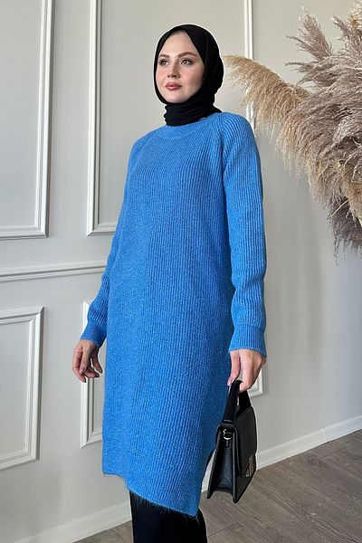 InStyle Silvery Corded Blue Tunic
