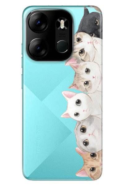 TECNO Spark Go 2023 Case with Camera Protection Silicone Patterned Picture Uv...