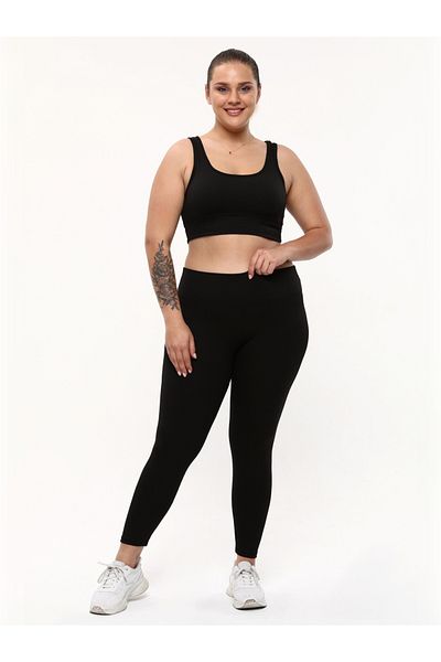TAMPAP 397 Ribbed Raised Winter Women's Large Size Leggings