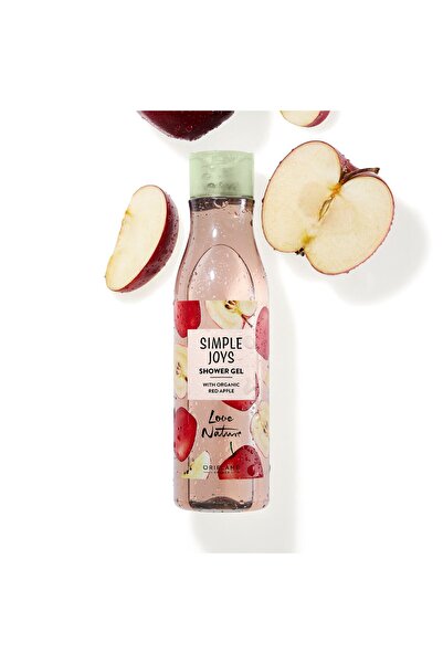 Oriflame Love Nature Simple Joys Organik Kırmızı Elmalı Duş Jeli
