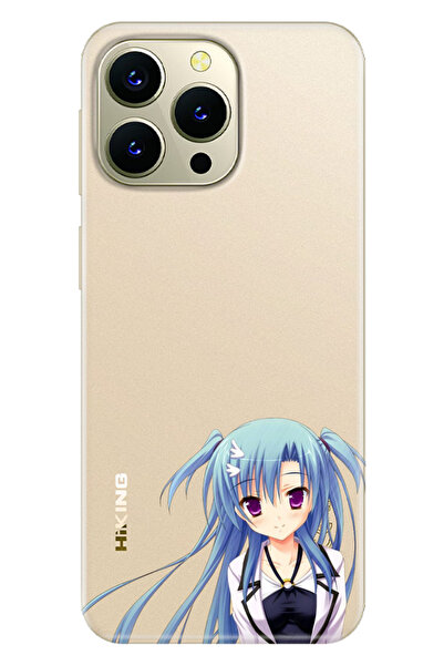 HİKİNG A43 - A48 Kılıf Hıkıng A43-a48 Desenli Baskılı Silikon Mavi Anime Kız