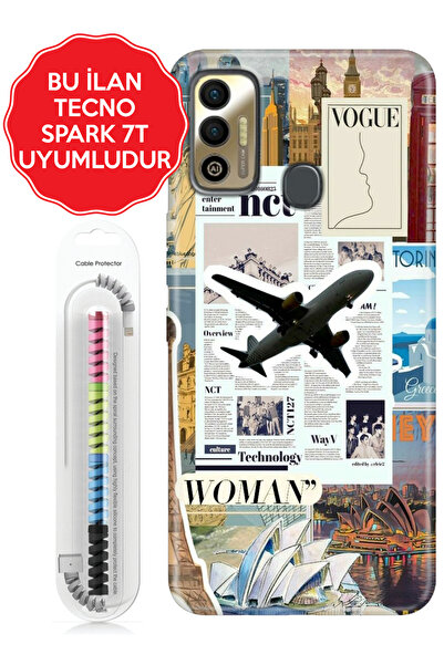 Cekuonline Spark 7T 8C 8T 9 10 10C 20 20C Pro 5G Kılıf Silikon Fly