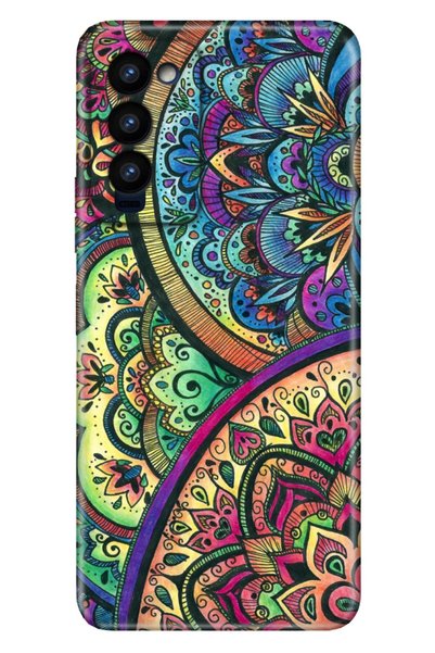 TECNO Camon 18 Case Colored Illustrated Silicone Color Mandala
