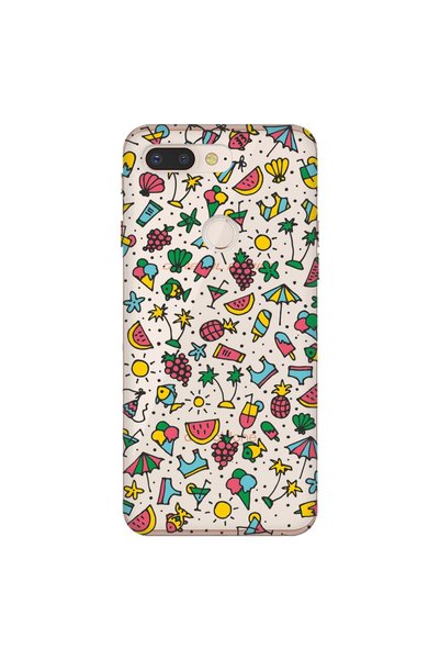 General Mobile Gm 9 Pro Case 0.4mm Laser Cut Silicone Cover Summer Time