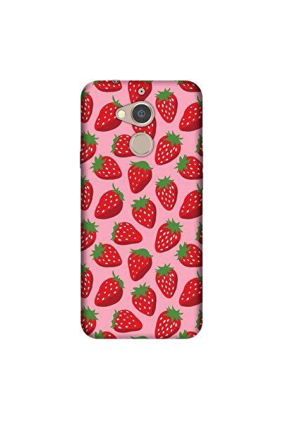 General Mobile Gm 8 Kılıf 0.4mm Lazer Kesim Silikon Kapak Tatlı Çilek