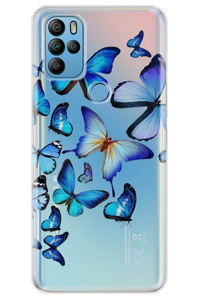 General Mobile Gm 21 Pro Kılıf 0.4mm Lazer Kesim Silikon Kapak 2d Kelebekler