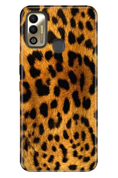 TECNO Spark 7t Uyumlu Kılıf Tioserisi Resimli Silikon Leopar Kürk
