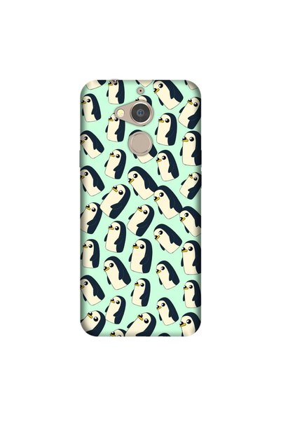 General Mobile Gm 8 Case 0.4mm Laser Cut Silicone Cover Penguin