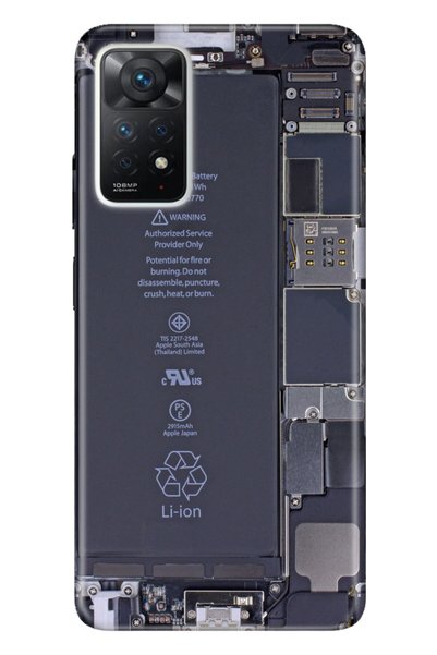Cekuonline Xiaomi Redmi Note 11 Pro 5g Compatible Case 0.4mm Laser Cut Silico...
