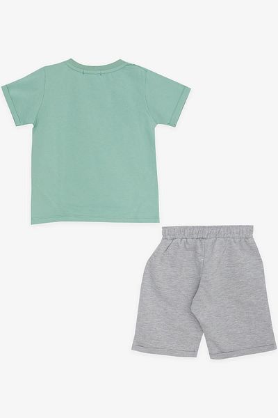 Breeze Girls & Boys Boy Shorts Set Happy Dinosaur Family Printed 1-4 Years, Mint Green