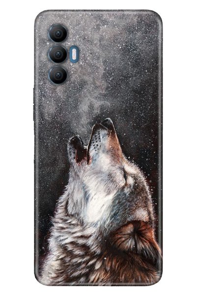 TECNO Spark 8 Pro Case Silicone Tioserisi Patterned Illustrated - Wild Wolf