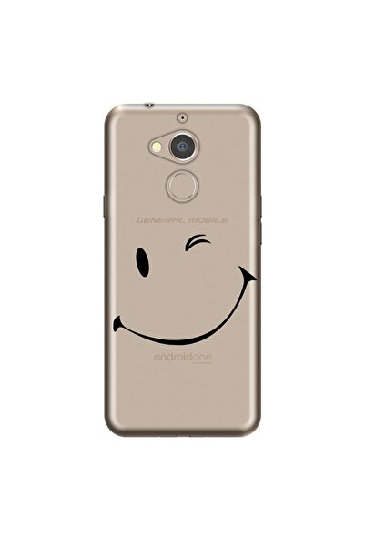 General Mobile Gm 8 Kılıf 0.4mm Lazer Kesim Silikon Kapak Smile