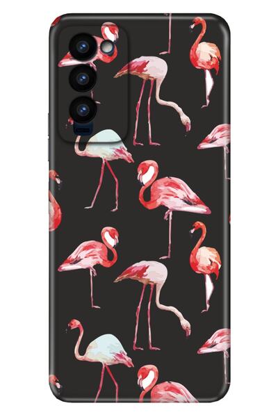 TECNO Camon 18 Compatible Case Colored Picture Silicone Flamingo