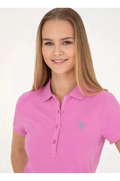 U.S. Polo Assn. Γυναικείο T-Shirt Violet Polo Neck - GTP-IY24 DMLS