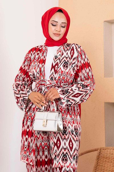 EBRUTESETTÜR Ethnic Patterned Viscon Double Set