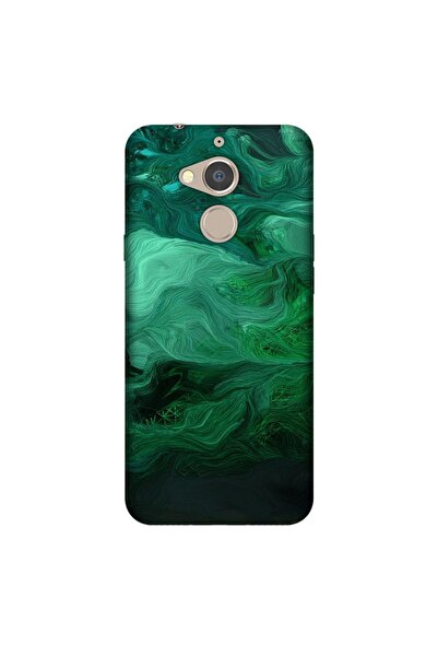 General Mobile Gm 8 Uyumlu Kılıf 0.4mm Lazer Kesim Silikon Kapak Yeşil Çizim ...