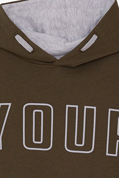 Breeze Φούτερ με στάμπα για αγόρι 9-16 ετών, πράσινο χακί