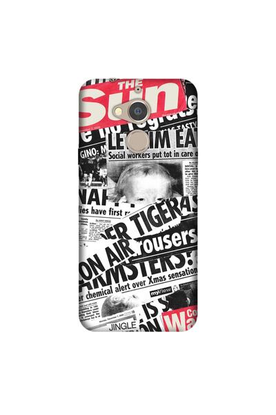 General Mobile Gm 8 Case 0.4mm Laser Cut Silicone Cover Newspaper News