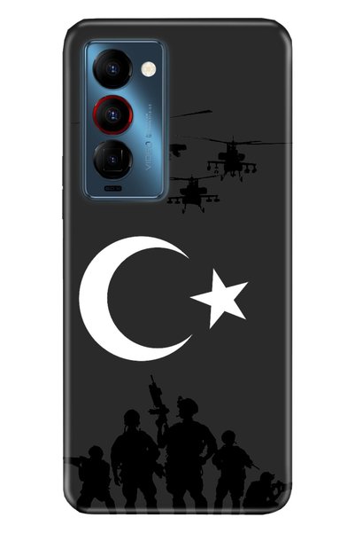 TECNO Camon 18 Compatible Premier Case Silicone Moderna Patterned Mehmetçik