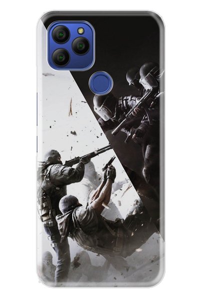General Mobile Gm 21 Case 0.4mm Laser Cut Silicone Cover War Legend