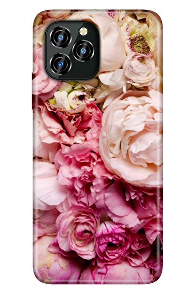 oukitel C21 Pro Kılıf Silikon Desenli Resimli Uv Kapak Kuru Çiçek