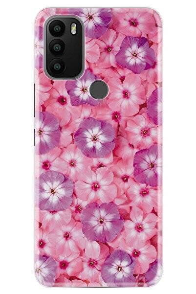 General Mobile Gm 21 Plus Kılıf 0.4mm Lazer Kesim Silikon Kapak Çiçekli Sss