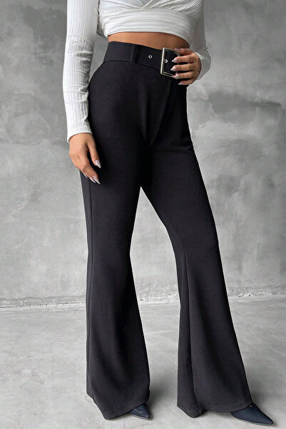 fiolin Nagy méretű öves krepp nadrág