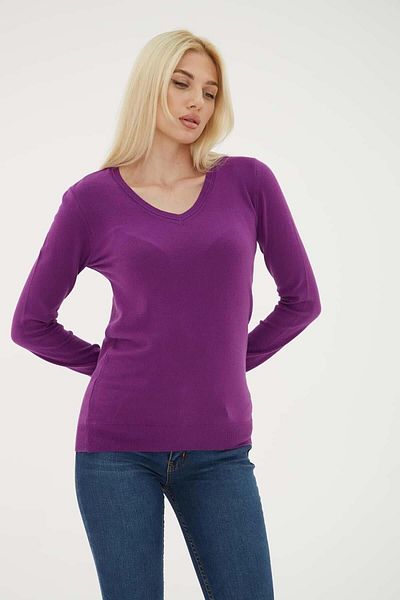 Fashion Friends 24k0778k1 Pulover de damă cu decolteu în V