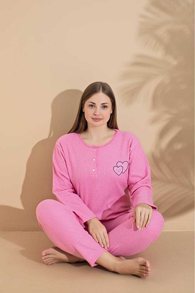 LİLA İÇ GİYİM SET DE PIJAMALE DE IARNĂ MĂRI LUNGI