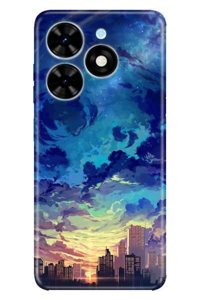 TECNO Spark 20 - 20C Compatible Case Pictorial Printed Nano Silicone Cloud City