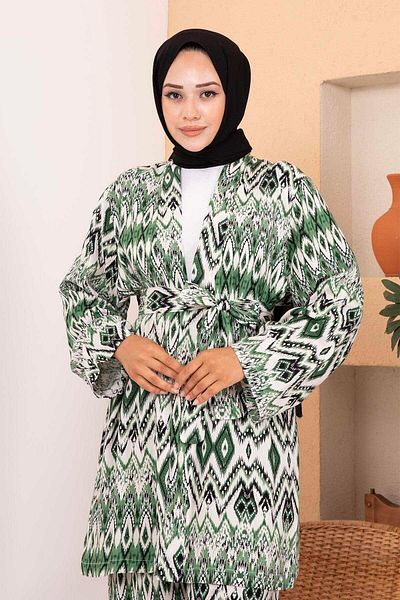 EBRUTESETTÜR Ethnic Patterned Viscon Double Set