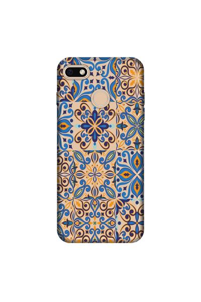 General Mobile Gm 8 Go Kılıf 0.4mm Lazer Kesim Silikon Kapak Mavi Geo