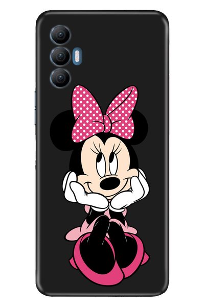 TECNO Spark 8 Pro Kılıf Silikon Tioserisi Desenli Resimli - Minnie Karakter