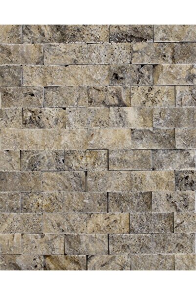 Delta Traverten Patlatma Taş 4,8 X 10 Cm Gri