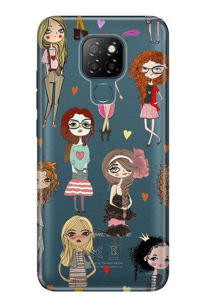 General Mobile Gm 20 Case 0.4mm Laser Cut Silicone Cover College Fashion