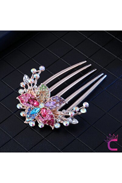 Cinderella Ac de păr colorat și elegant cu piatră de cristal din piatră de ră...