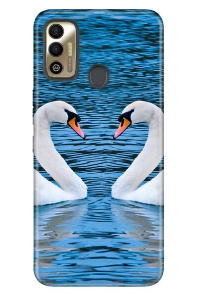 TECNO Spark 7t Compatible Case Tioserisi Illustrated Silicone Swan