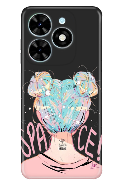 TECNO Spark Go 2024 Compatible Case Pictorial Printed Nano Silicone Girl from...