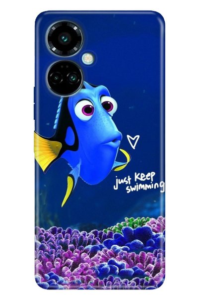 TECNO Case for Camon 19 Pro Modern Design Silicone Patterned Lost Fish