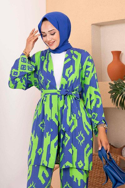 EBRUTESETTÜR Cagla Patterned Double Set