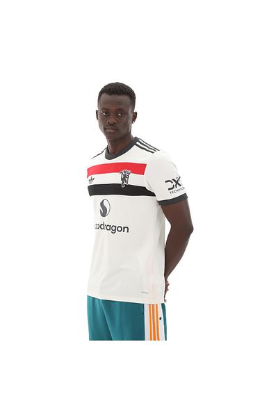 adidas جيرسي مانشستر يونايتد 24/25 3 Jsy للرجال باللون الأبيض (IY7806)