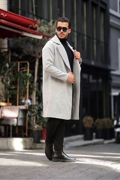hello7 Ανδρικό ύφασμα υψηλής ποιότητας Oversize Rough Light Grey με φαρδιά εφαρμογή