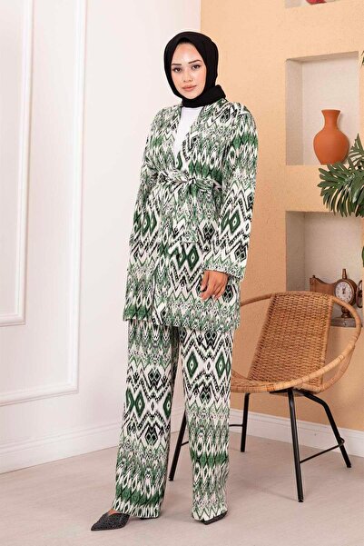 EBRUTESETTÜR Ethnic Patterned Viscon Double Set