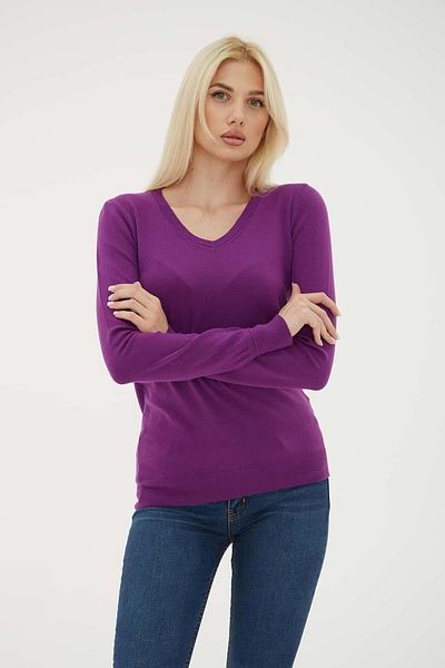 Fashion Friends 24k0778k1 Pulover de damă cu decolteu în V